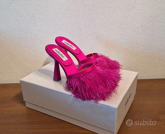 Sandali con tacco, raso, rosa, Sebastian, 37