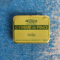 Scatola di latta pastiglie Fassi
