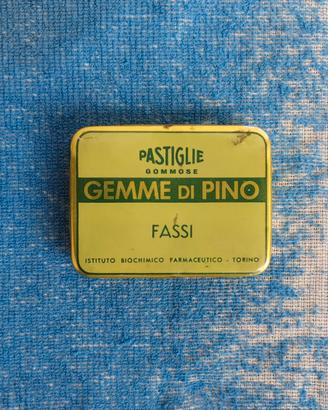 Scatola di latta pastiglie Fassi