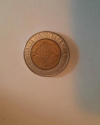 500 lire centenario banca d'Italia. Pezzo Raro