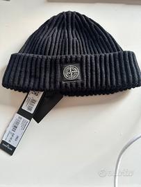 Berretto Stone Island lana blu navy FULL RWB RIB