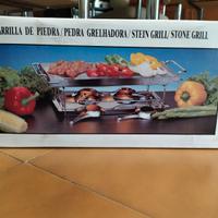 Griglia da tavolo pietra ollare con 2 fornellini