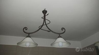 lampadario cucina classica due luci