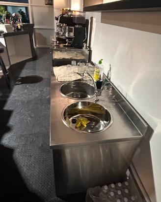 Lavello bar due vasche armadiato