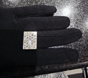 Anello oro bianco 750 - 20gr con 28 brillantini 