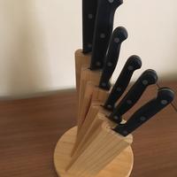 Ceppo in legno 6 coltelli