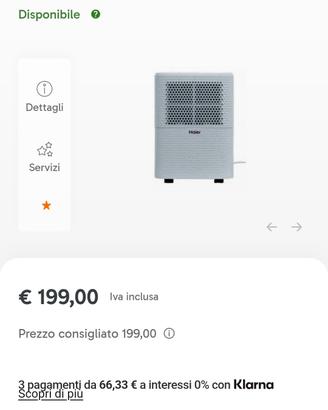 deumidificatore haier modello ag12aa1taa