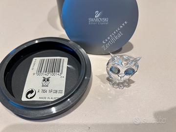 Swarovski Gufo occhi verdi