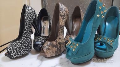 Lotto 3 paia  di scarpe stile anni 90 taglia 37