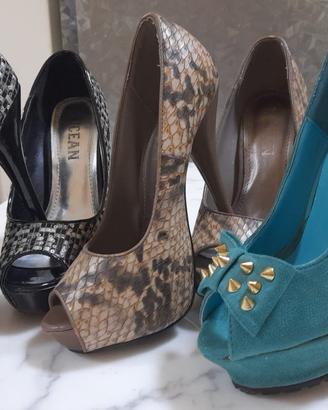 Lotto 3 paia  di scarpe stile anni 90 taglia 37