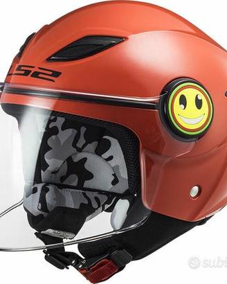 Casco bimbo ls2 of602 funny gloss red rosso lucido