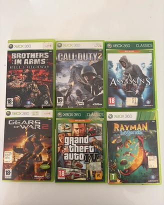 Lotto 6 giochi Xbox 360 originali – ottime cond.