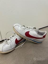 Nike Cortez bianche con logo rosso – EU 39