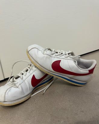 Nike Cortez bianche con logo rosso – EU 39