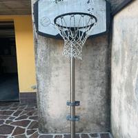 canestro completo di palo in acciaio e staffe