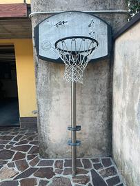 canestro completo di palo in acciaio e staffe