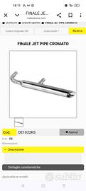 Finale jet pipe cromato