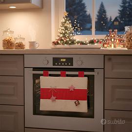 Copri Anta Forno in poliestere Rosso con decoro