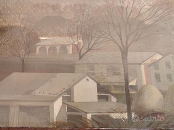 Giovanni Lorenzetti Paesaggio olio