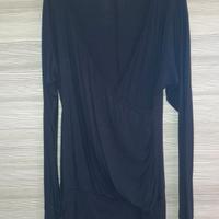 maglia lunga in cotone blu