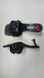 Ciabatte con tacco Le Poeme nere