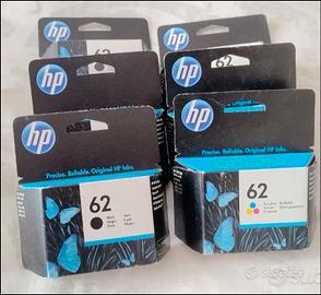 6 Cartucce inchiostro HP 62 originali