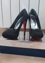 Décolleté raso nero 38