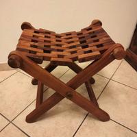 Sgabello pieghevole legno teak 