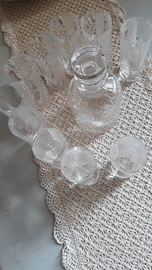 Bicchieri cristallo più bottiglia