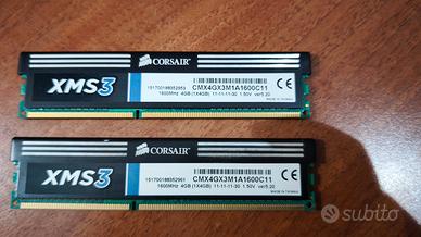 RAM DDR3 Corsair XMS3 8GB (2x4GB) 1600MHz PC

