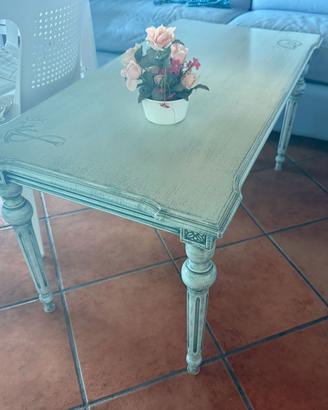 Tavolino da salotto in legno decorato – 100×50 cm