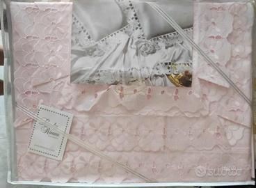 Lenzuola matrimoniali nuove rosa 