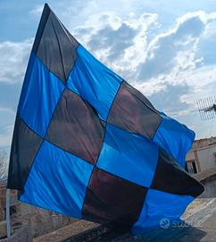 bandiera inter di 3 metri Ca. cucita a mano