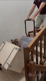 Carrello saliscale elettrico con cingoli