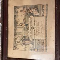 Quadro con Diploma primi del ‘900