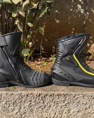 Scarponcino tecnico moto in pelle Tg 40