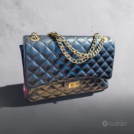borsa di vera pelle tipo Chanel 