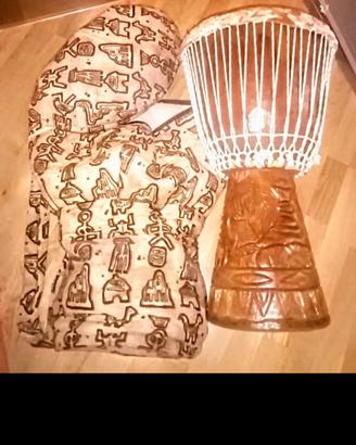 Jambe' originale, made in Senegal, in legno teak, 