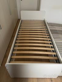 Letto singolo apribile con casseti