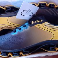 SNEAKERS AIR FLEX suola ond. Nero/Giallo 42 Nuove