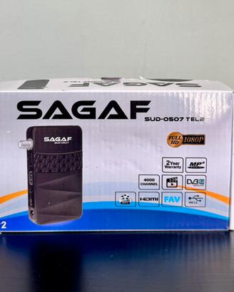 Decoder Satellitare SAGAF  TELE2 V2 Full HD 1080P