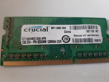 Ram sodimm 1gb ddr3