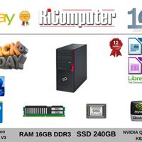 WORKSTATION FUJITSU W530 INTEL XEON RAM 16GB SSD