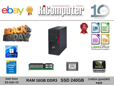 WORKSTATION FUJITSU W530 INTEL XEON RAM 16GB SSD