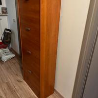 Scarpiera legno noce chiaro