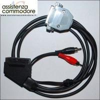 Cavo a/v scart per commodore amiga 500, 600, 1200