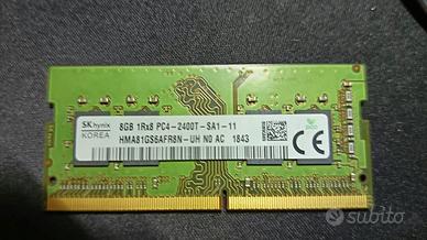 Memoria Ram 8 Gb DDR4 per portatili