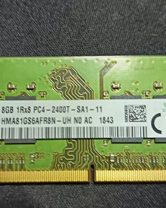 Memoria Ram 8 Gb DDR4 per portatili