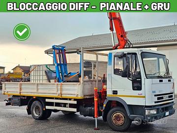 IVECO 80E18 Pianale + Gru