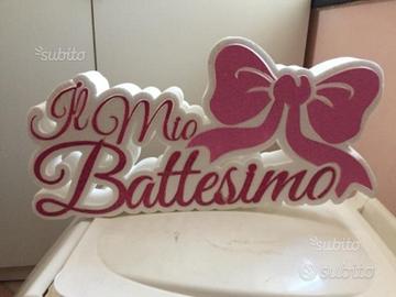 Scritta polistirolo Il mio Battesimo
